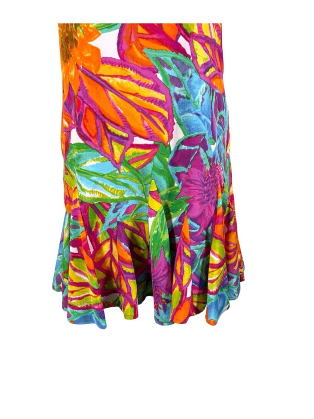 Lauren Ralph Lauren Multicolor Tropical Sleeveless Dress Size 10 Petite - Picture 7 of 11
